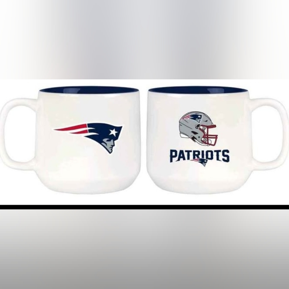 NFL Football 🏈 New England Patriots Inner Color 2 Mug Set ( NEW )